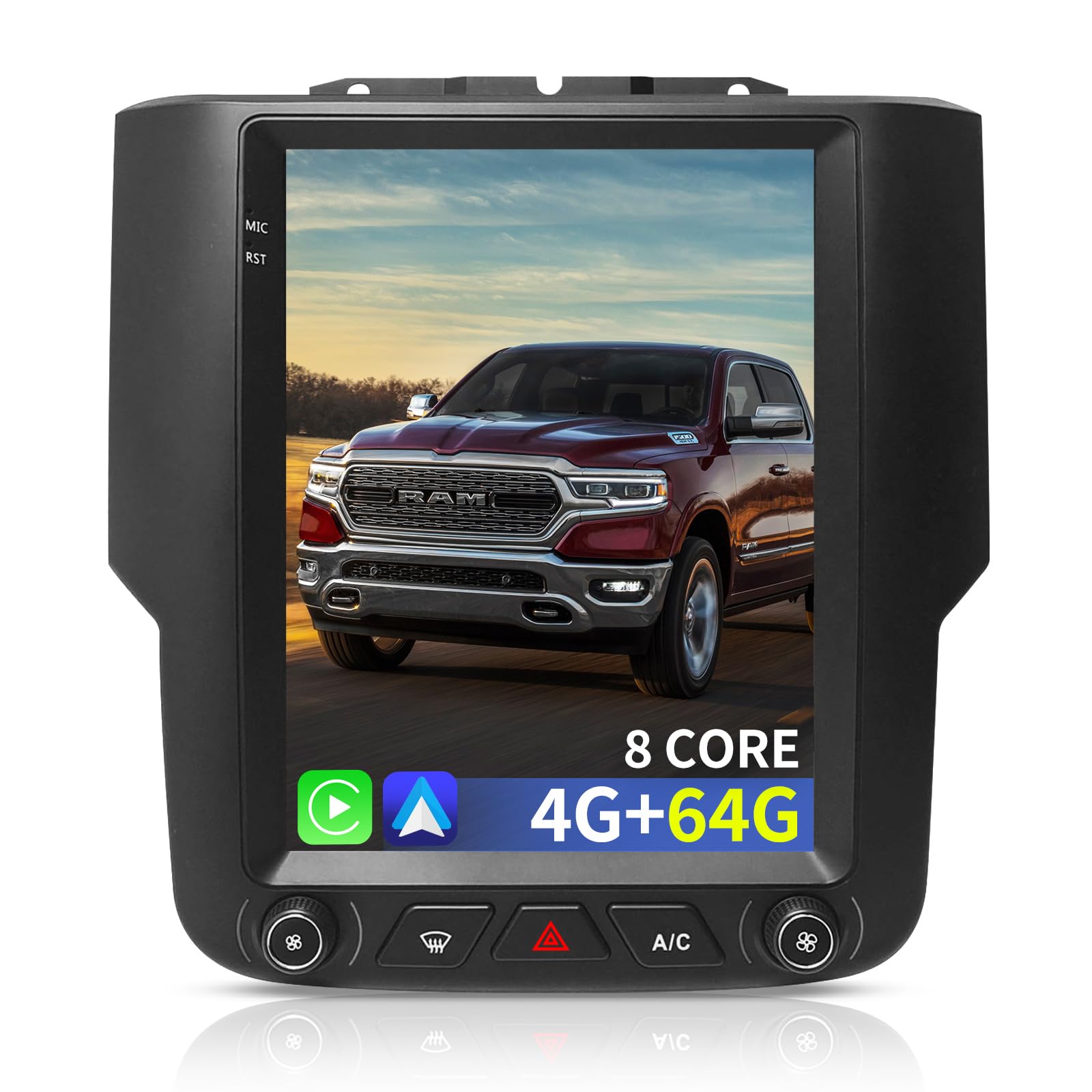 دودج رام 2015-2019 كلاسك شاشة تدعم تحكم التبريد اللمس