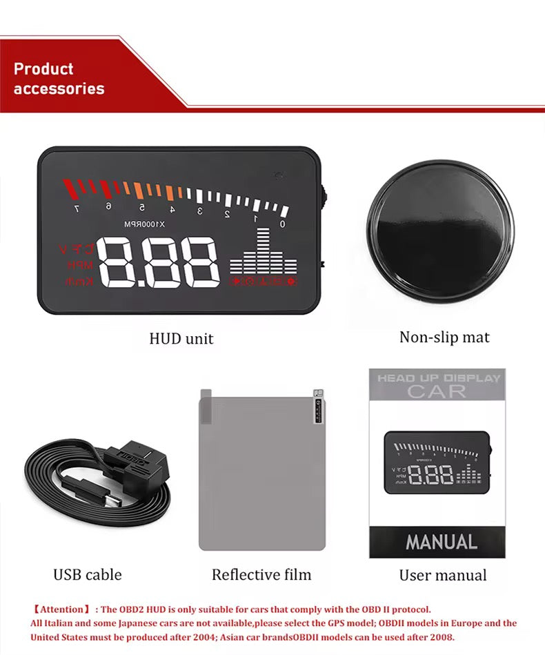 داتا شو عرض كيج الحماوه والسرعه على الزجاج الامامي