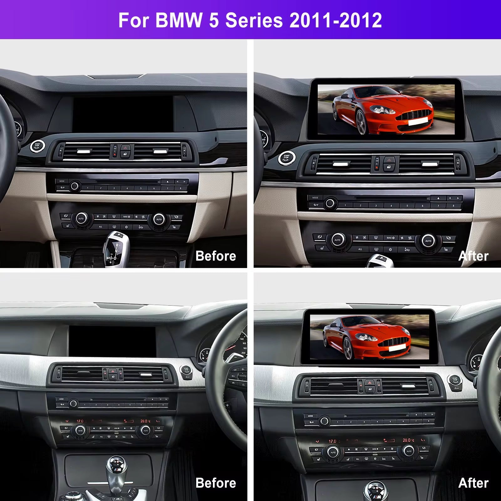 شاشة BMW (f10/ f11) 2010-2013 اندرويد حجم 12.3 انج