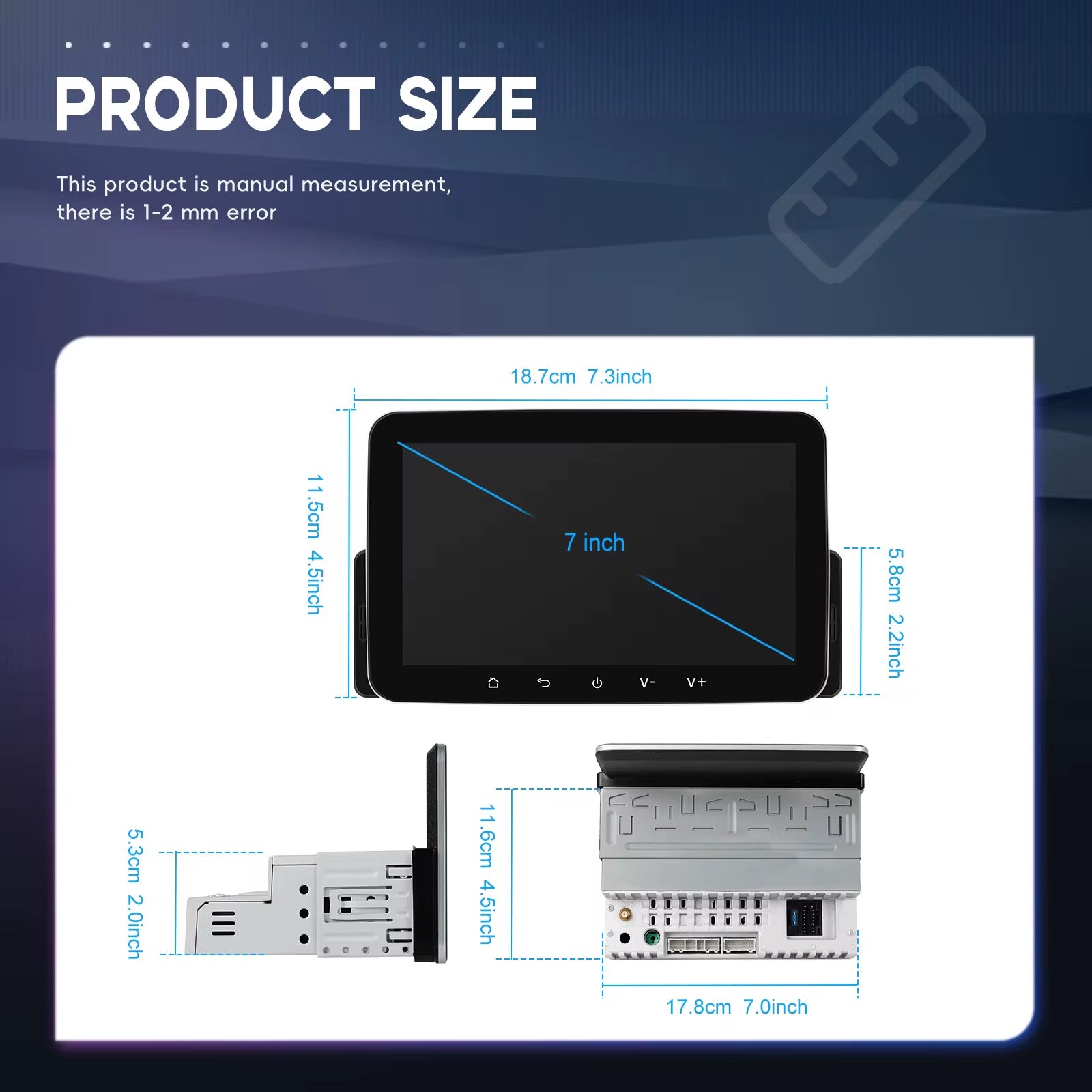 شاشه طابق واحد بحجم 7 انج نظام اندرويد