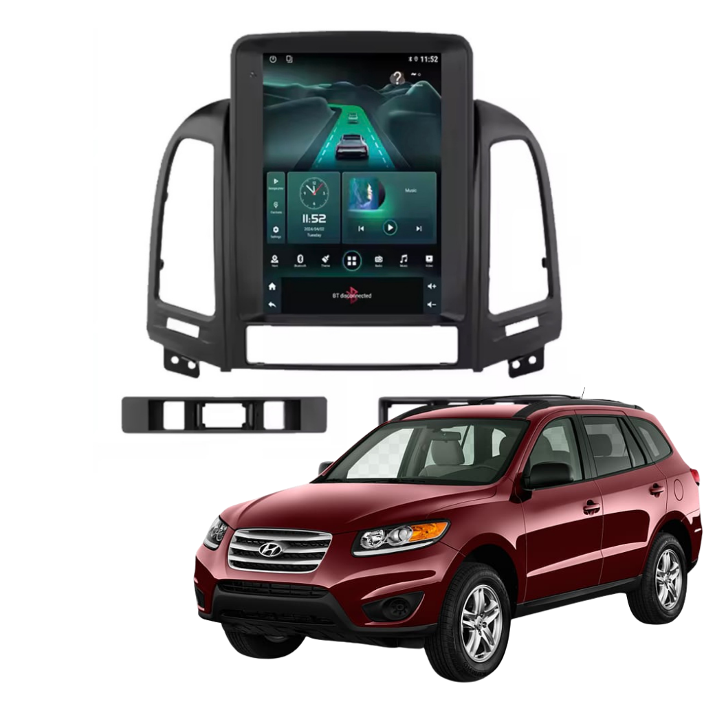 شاشة أندرويد هيونداي سنتافي 2007–2012 – مقاس 9.7 إنش (تسلا ستايل)