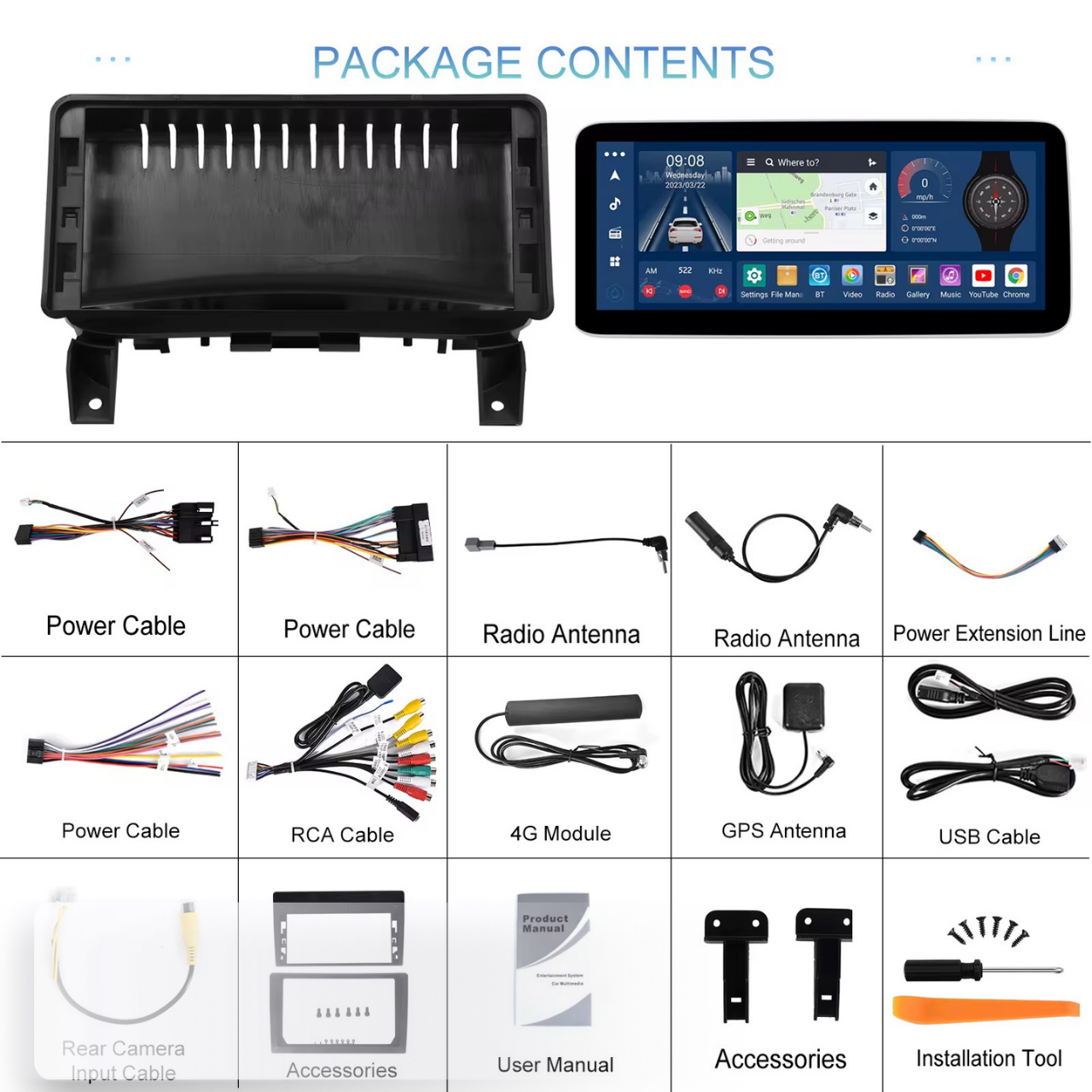 شاشة كيا سيراتو/ فورتي 2010-2013 حجم 12.3 انج