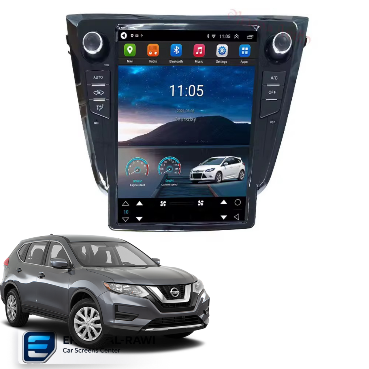 شاشة نيسان روج 2015-2020 تسلا حجم 12.1 انج